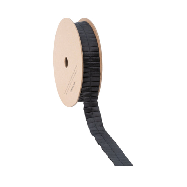 1" Pleated Ribbon | Black | 10 Yard Roll LaRibbons Wholesale