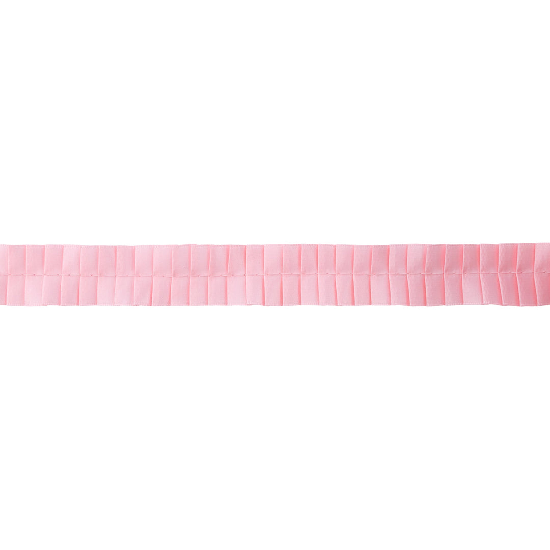1" Pleated Ribbon | Pink | 10 Yard Roll