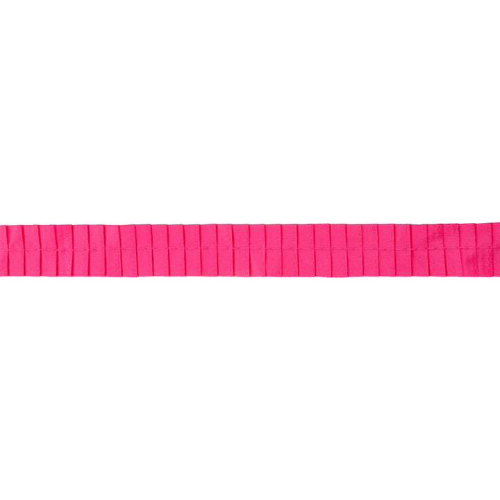 1" Pleated Ribbon | Shocking Pink | 10 Yard Roll
