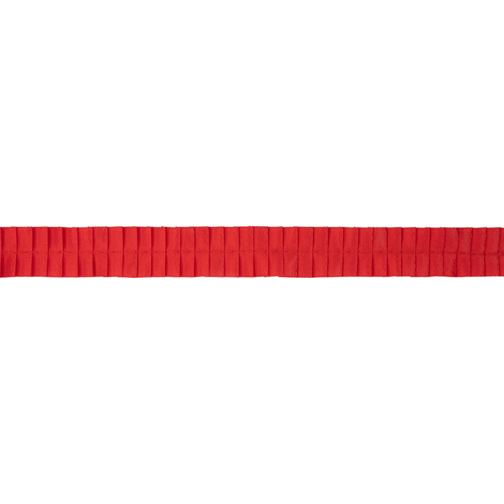 1" Pleated Ribbon | Red | 10 Yard Roll