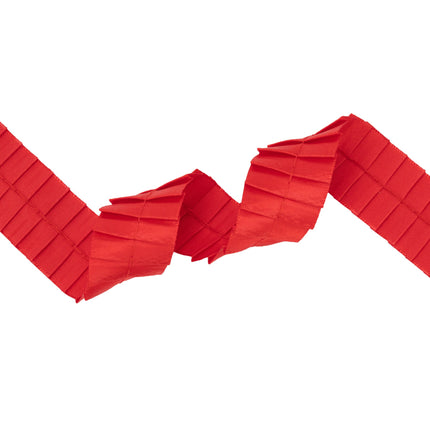 1" Pleated Ribbon | Red | 10 Yard Roll LaRibbons Wholesale