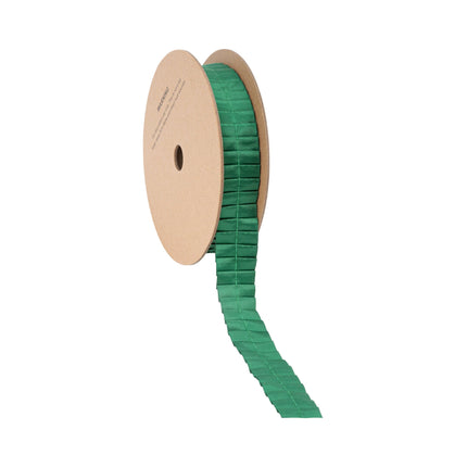 1" Pleated Ribbon | Green | 10 Yard Roll LaRibbons Wholesale