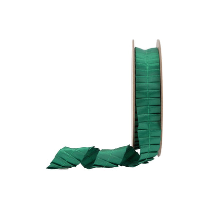 1" Pleated Ribbon | Green | 10 Yard Roll LaRibbons Wholesale