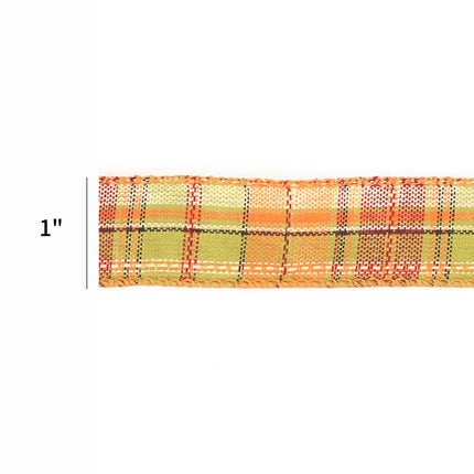 1" Wired Ribbon | Harvest Plaid | 10 Yard Roll LaRibbons and Crafts