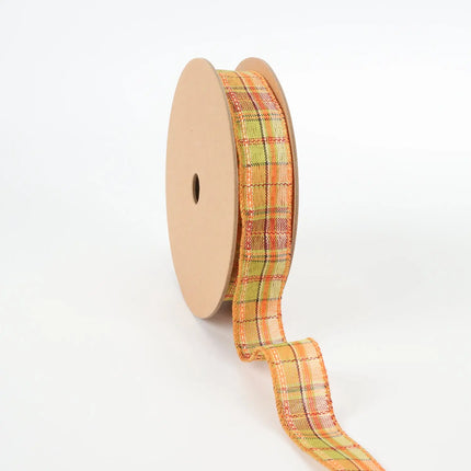 1" Wired Ribbon | Harvest Plaid | 10 Yard Roll LaRibbons and Crafts