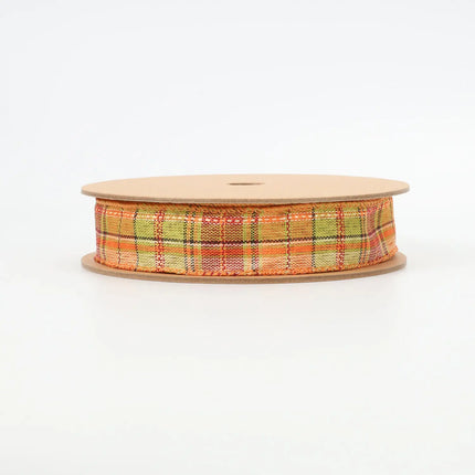 1" Wired Ribbon | Harvest Plaid | 10 Yard Roll LaRibbons and Crafts