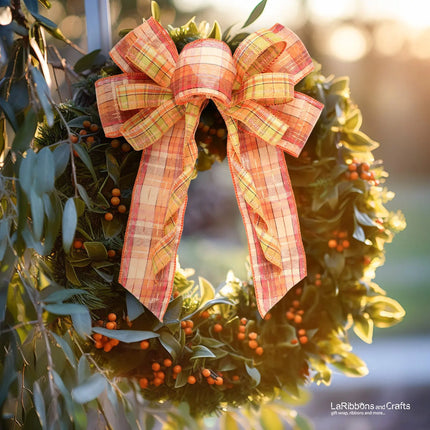 1" Wired Ribbon | Harvest Plaid | 10 Yard Roll LaRibbons and Crafts