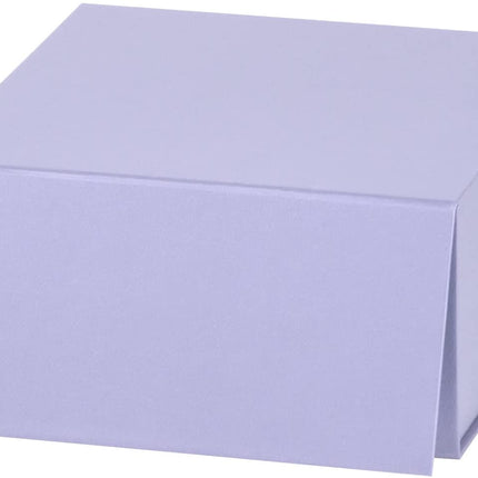 8" x 8" x 4" Collapsible Gift Box w/ Magnetic Square Flap Lid - Purple LaRibbons and Crafts