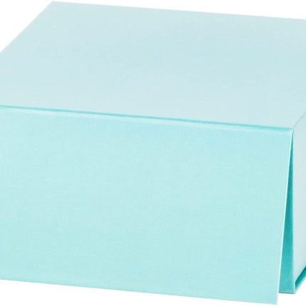 8" x 8" x 4" Collapsible Gift Box w/ Magnetic Square Flap Lid - Mint LaRibbons and Crafts