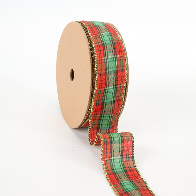 Plaid christmas ribbon