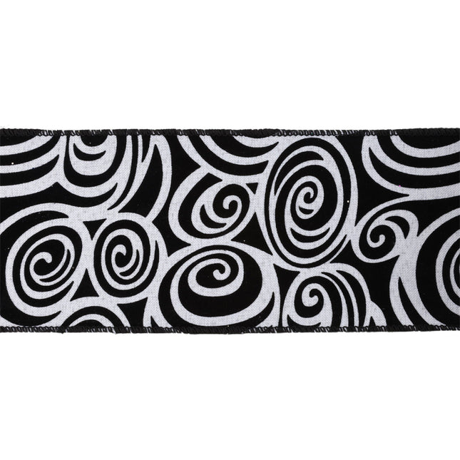 4" Wired Ribbon | Glittered Halloween w/ Black Backing | 10 Yard Roll LaRibbons and Crafts