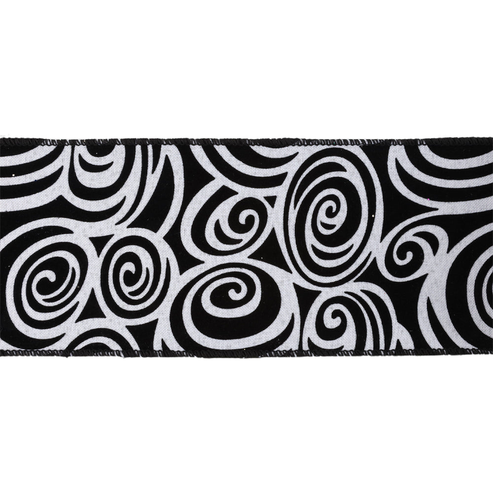 4" Wired Ribbon | Glittered Halloween w/ Black Backing | 10 Yard Roll LaRibbons and Crafts