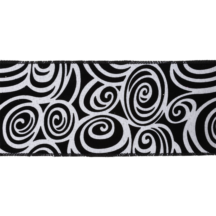 4" Wired Ribbon | Glittered Halloween w/ Black Backing | 10 Yard Roll LaRibbons and Crafts