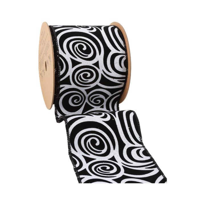 4" Wired Ribbon | Glittered Halloween w/ Black Backing | 10 Yard Roll LaRibbons and Crafts