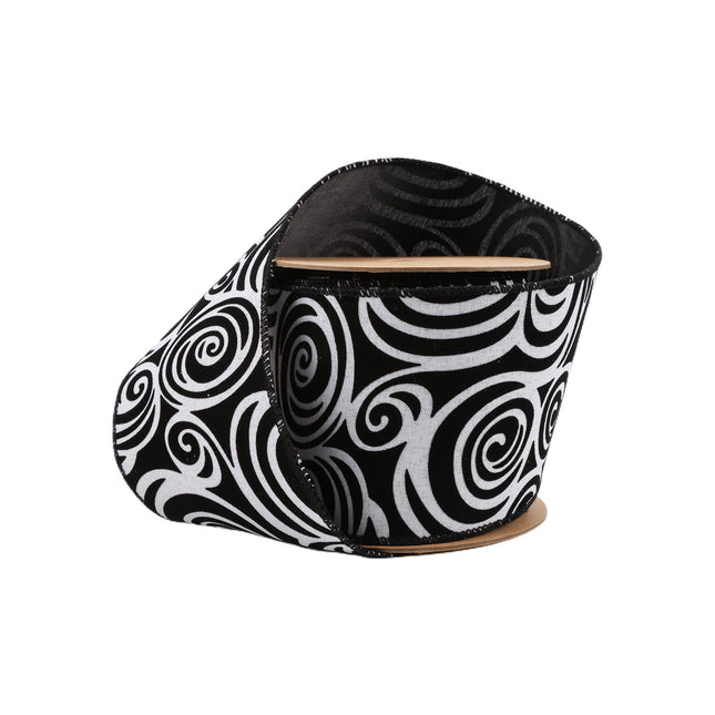 4" Wired Ribbon | Glittered Halloween w/ Black Backing | 10 Yard Roll LaRibbons and Crafts