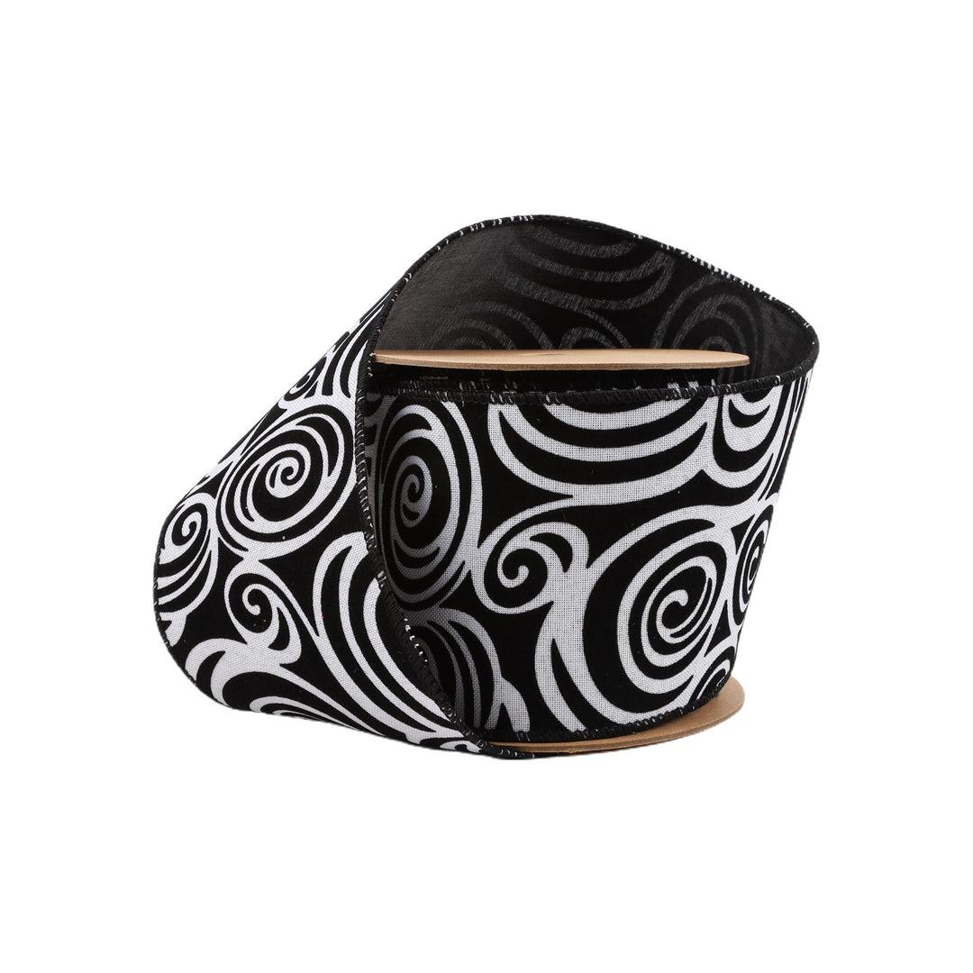4" Wired Ribbon | Glittered Halloween w/ Black Backing | 10 Yard Roll LaRibbons and Crafts