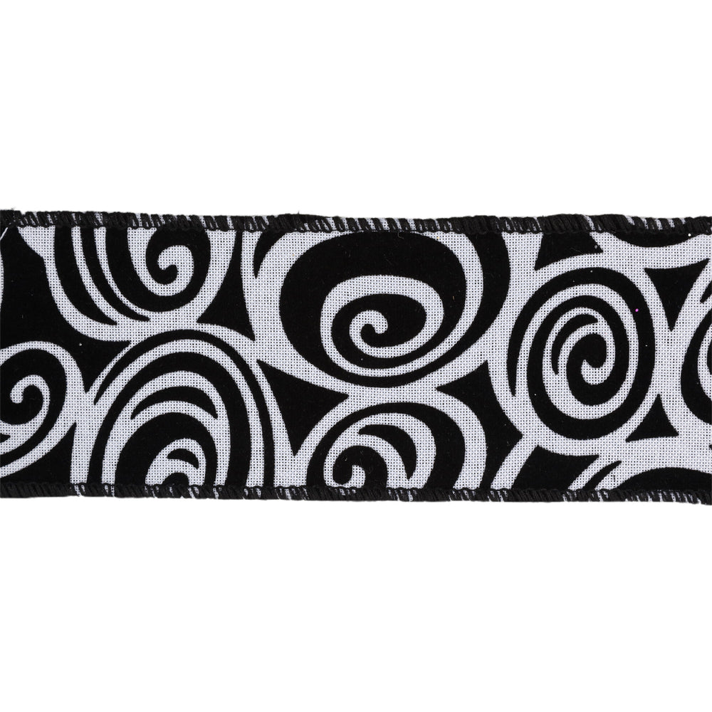 2 1/2" Wired Ribbon | Glittered Halloween w/ Black Backing | 10 Yard Roll LaRibbons and Crafts
