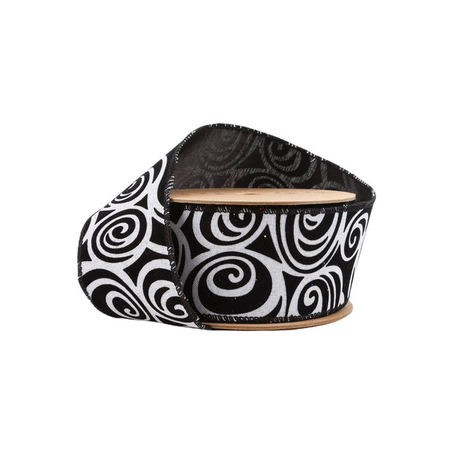 2 1/2" Wired Ribbon | Glittered Halloween w/ Black Backing | 10 Yard Roll LaRibbons and Crafts