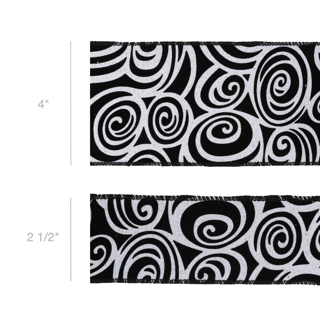 2 1/2" Wired Ribbon | Glittered Halloween w/ Black Backing | 10 Yard Roll LaRibbons and Crafts