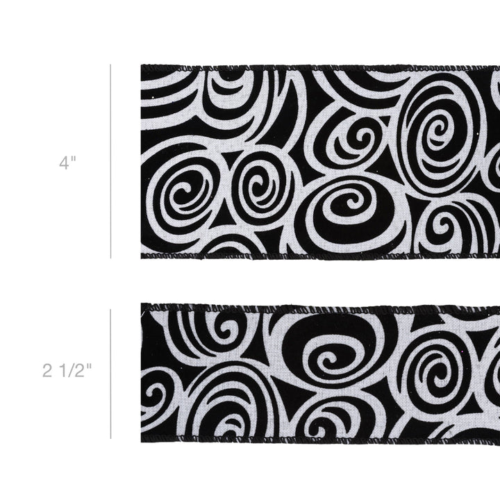 2 1/2" Wired Ribbon | Glittered Halloween w/ Black Backing | 10 Yard Roll LaRibbons and Crafts