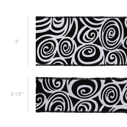 4" Wired Ribbon | Glittered Halloween w/ Black Backing | 10 Yard Roll LaRibbons and Crafts