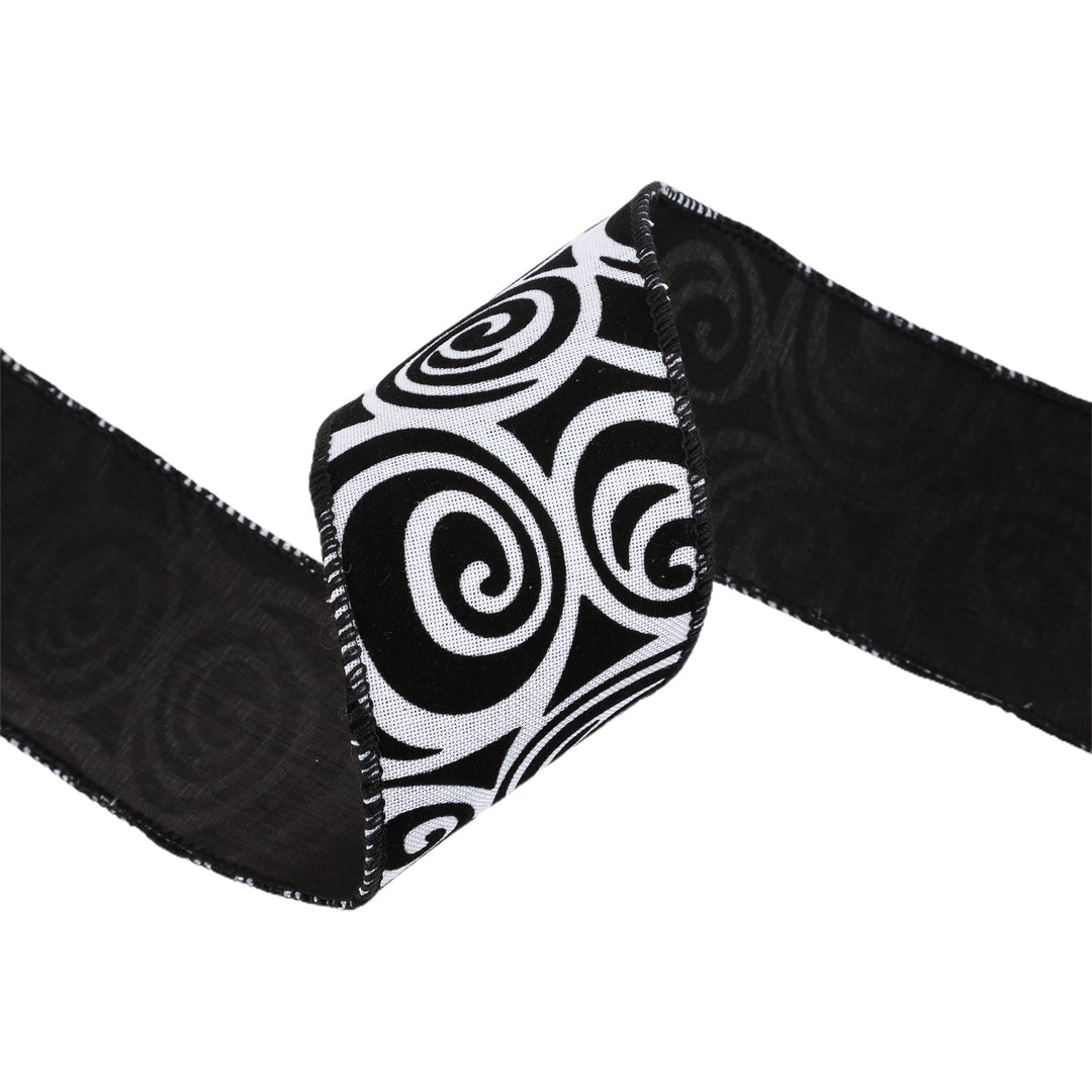 2 1/2" Wired Ribbon | Glittered Halloween w/ Black Backing | 10 Yard Roll LaRibbons and Crafts