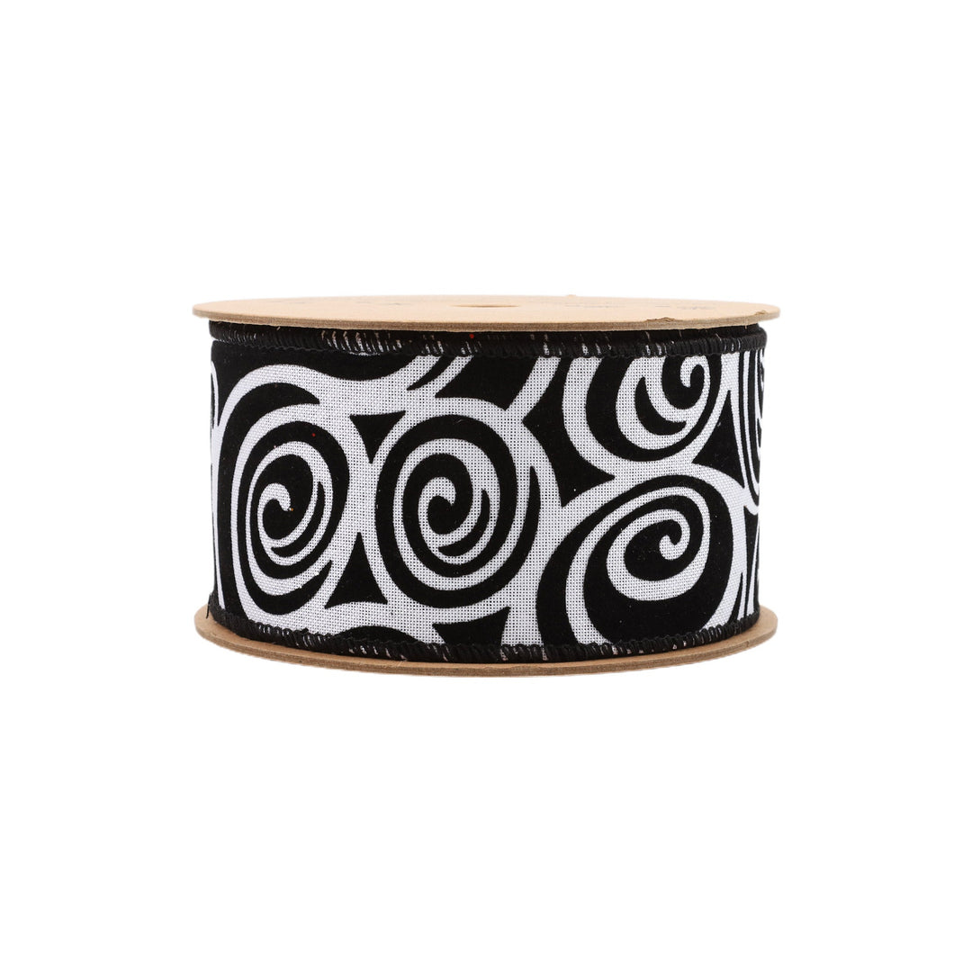2 1/2" Wired Ribbon | Glittered Halloween w/ Black Backing | 10 Yard Roll LaRibbons and Crafts
