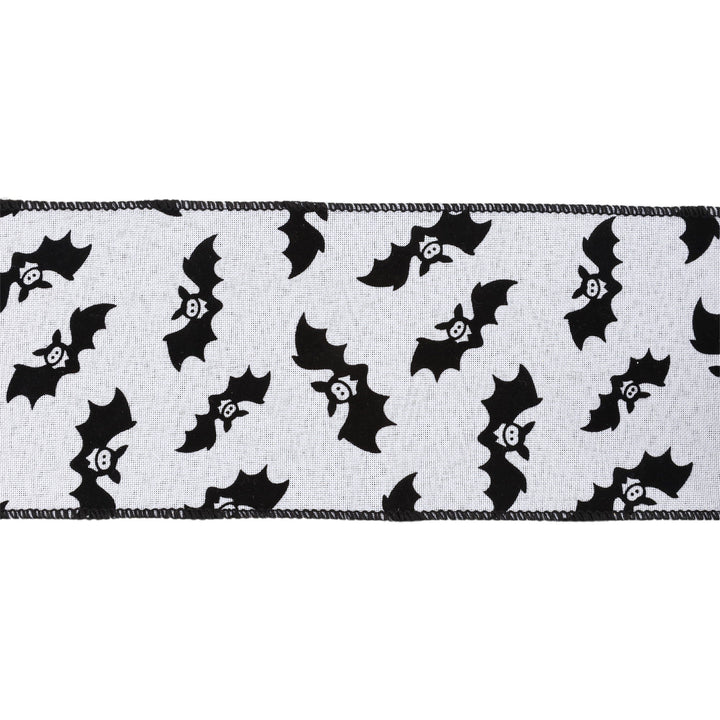 4" Wired Ribbon | Glittered Bats w/ Black Backing | 10 Yard Roll LaRibbons and Crafts