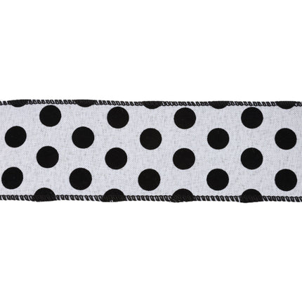 2 1/2" Wired Ribbon | Glittered Dots w/ Black Backing | 10 Yard Roll LaRibbons and Crafts