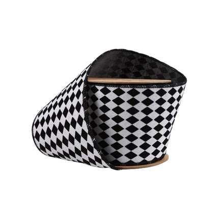 4" Wired Ribbon | Glittered Diamonds w/ Black Backing | 10 Yard Roll LaRibbons and Crafts
