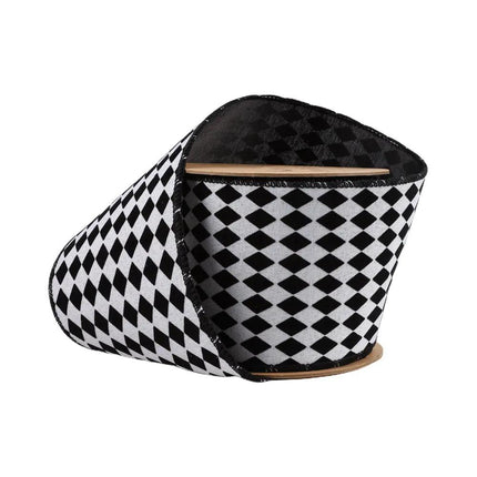 4" Wired Ribbon | Glittered Diamonds w/ Black Backing | 10 Yard Roll LaRibbons and Crafts