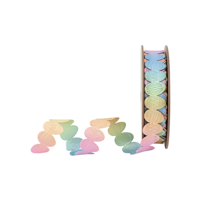 7/8" Ultrasonic Trim | Easter Eggs Ombre | 10 Yard Roll LaRibbons and Crafts