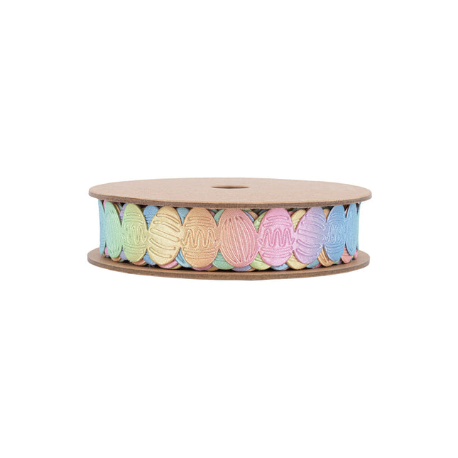 7/8" Ultrasonic Trim | Easter Eggs Ombre | 10 Yard Roll LaRibbons and Crafts