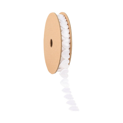 3/4" Ultra Sonic Trim | White Side By Side Hearts | 10 Yard Roll LaRibbons and Crafts