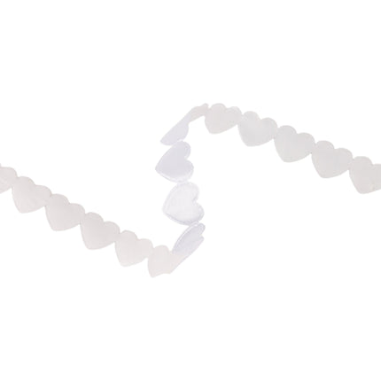 3/4" Ultra Sonic Trim | White Side By Side Hearts | 10 Yard Roll LaRibbons and Crafts