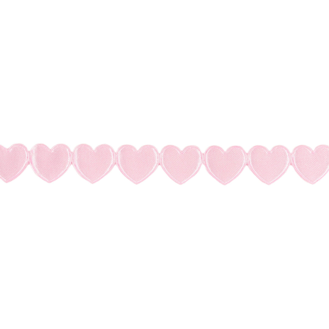 3/4" Ultra Sonic Trim | Pink Side By Side Hearts | 10 Yard Roll