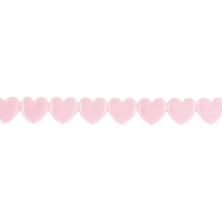 3/4" Ultra Sonic Trim | Pink Side By Side Hearts | 10 Yard Roll