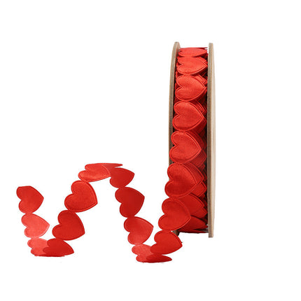 3/4" Ultra Sonic Trim | Red Side By Side Hearts | 10 Yard Roll LaRibbons and Crafts