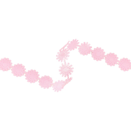 3/4" Ultra Sonic Trim | Pastel Pink Daisy Flower | 10 Yard Roll LaRibbons and Crafts