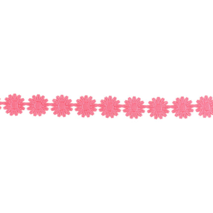 3/4" Ultra Sonic Trim | Hot Pink Daisy Flower | 10 Yard Roll LaRibbons and Crafts