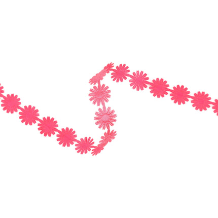 3/4" Ultra Sonic Trim | Hot Pink Daisy Flower | 10 Yard Roll LaRibbons and Crafts