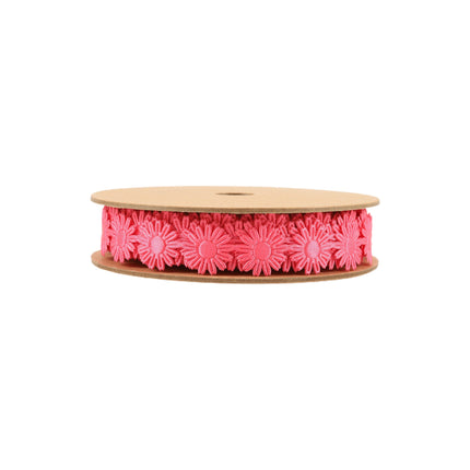 3/4" Ultra Sonic Trim | Hot Pink Daisy Flower | 10 Yard Roll LaRibbons and Crafts