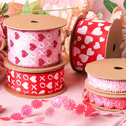 3/4" Ultra Sonic Trim | Pastel Pink Daisy Flower | 10 Yard Roll LaRibbons and Crafts