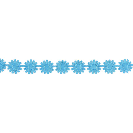3/4" Ultra Sonic Trim | Blue Daisy Flower | 10 Yard Roll LaRibbons and Crafts