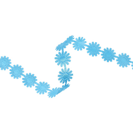 3/4" Ultra Sonic Trim | Blue Daisy Flower | 10 Yard Roll LaRibbons and Crafts