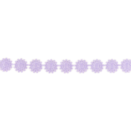 3/4" Ultra Sonic Trim | Lavender Daisy Flower | 10 Yard Roll LaRibbons and Crafts