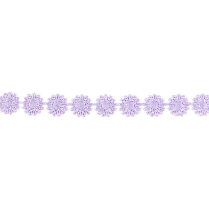 3/4" Ultra Sonic Trim | Lavender Daisy Flower | 10 Yard Roll