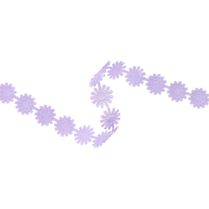 3/4" Ultra Sonic Trim | Lavender Daisy Flower | 10 Yard Roll LaRibbons and Crafts