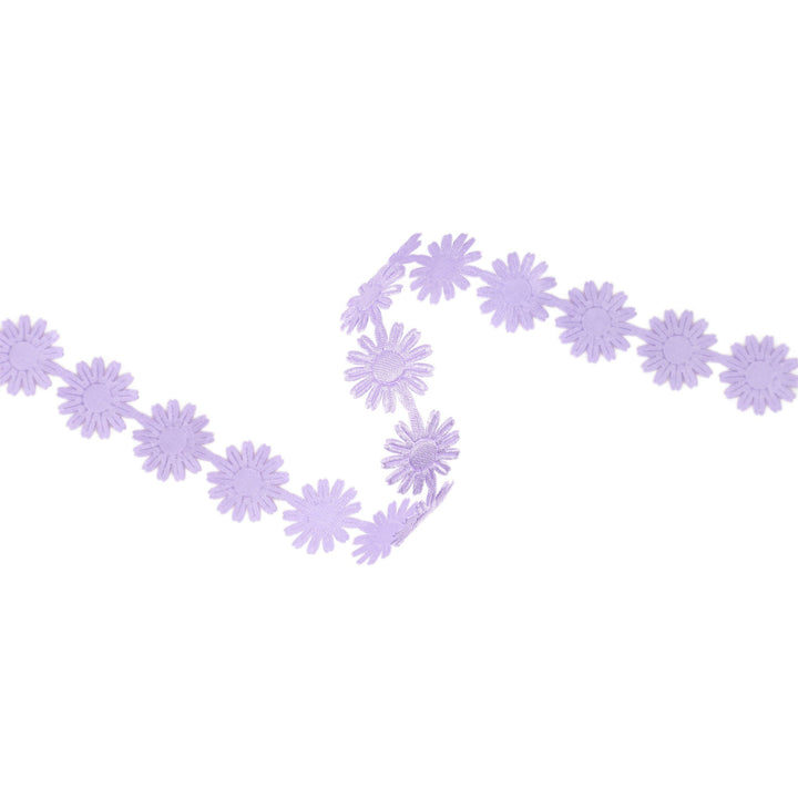 3/4" Ultra Sonic Trim | Lavender Daisy Flower | 10 Yard Roll