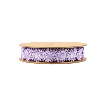 3/4" Ultra Sonic Trim | Lavender Daisy Flower | 10 Yard Roll LaRibbons and Crafts